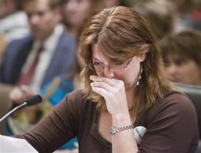 Lavennia Coover, who gave up her 11-year-old son, testifies in front of Nebraska's Judiciary Committee