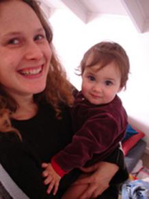 Briana Waters with her daughter