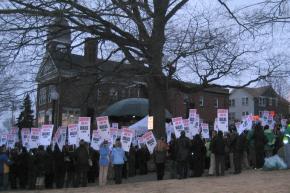 Hundreds of supporters rally in defense of the fired Central Falls High School teachers